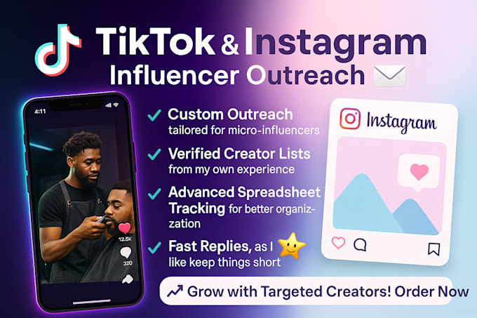 do instagram and tiktok influencer sourcing and outreach