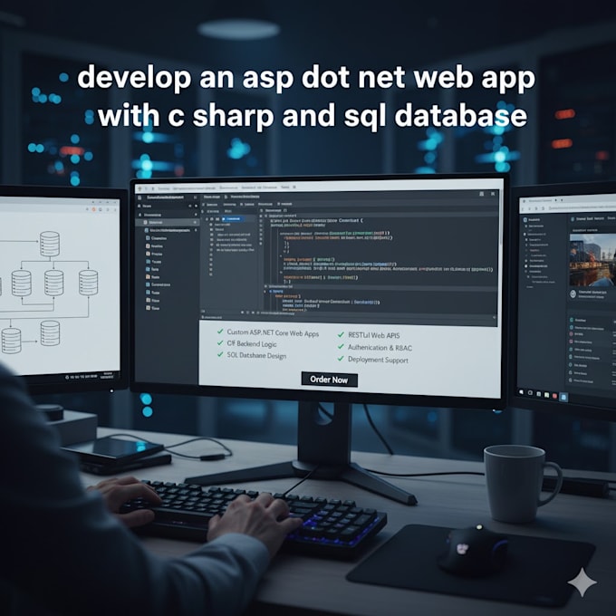 develop an asp dot net web app with c sharp and sql database