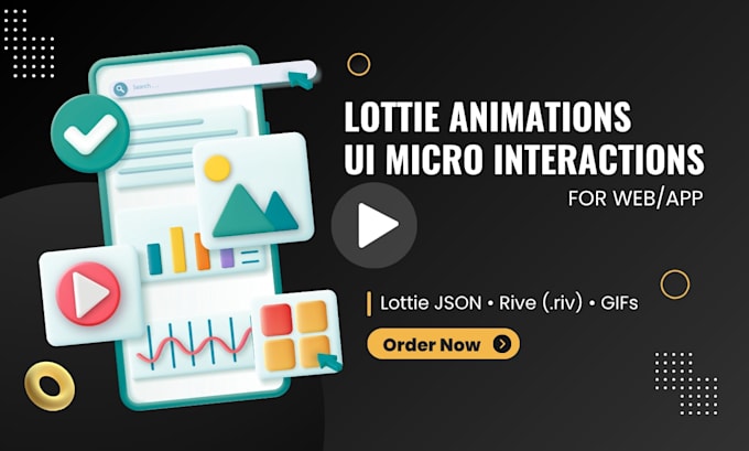 do lottie animation and UI micro interactions for web or app