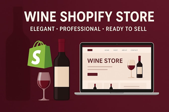 design wine shopify website winery shopify store wine dropshipping store
