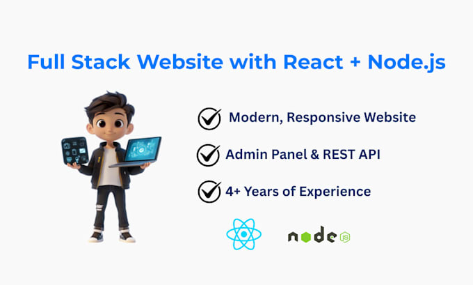 create your website with react and node js