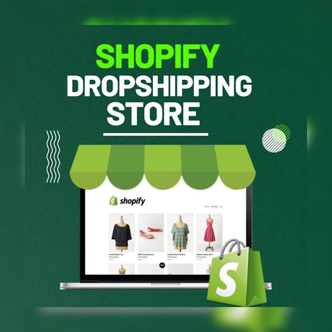 create one product shopify dropshipping website, store