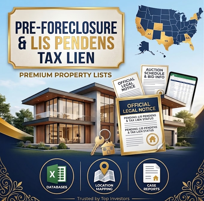 deliver motivated seller leads pre foreclosure tax lien and skip trace