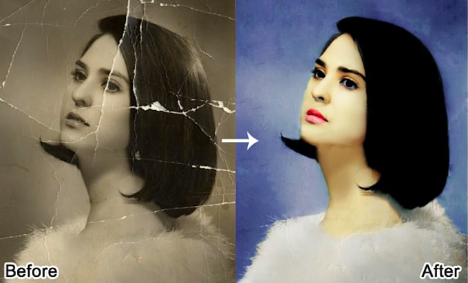 restore damaged photos, fix, and colorize