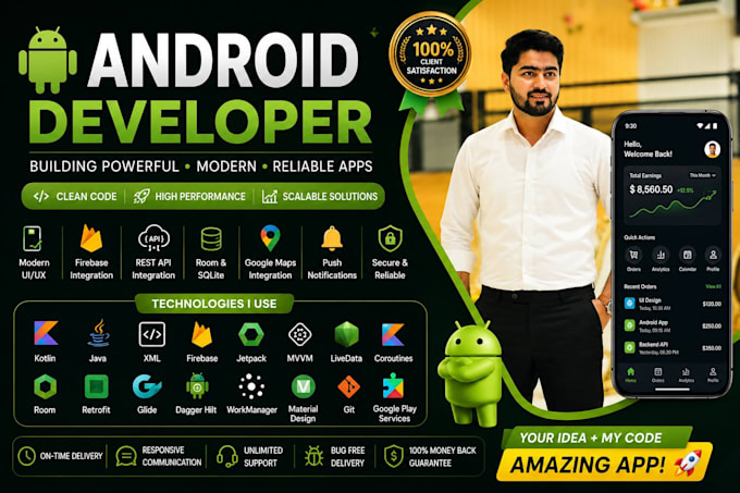 develop a professional android app using kotlin and jetpack compose