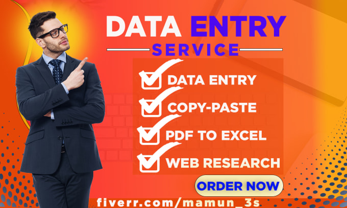 Data entry, web research and copy paste expert by Mamun_3s | Fiverr