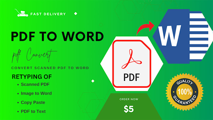 convert pdf to word or scanned image to word