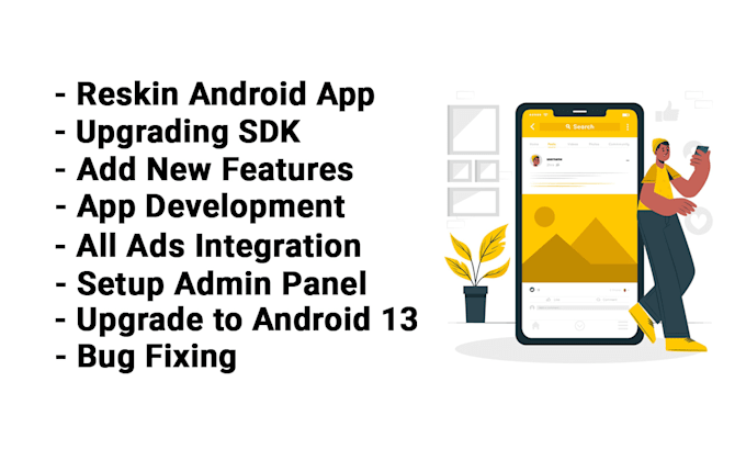 reskin android app, customize or redesign your android app