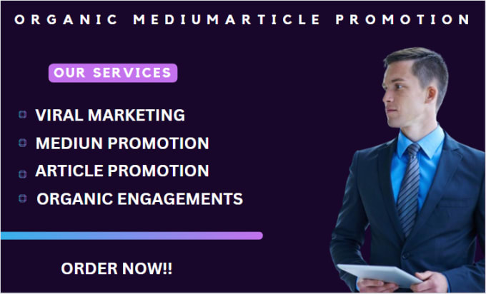 I will do medium article promotion, viral your medium to increase read and engagement