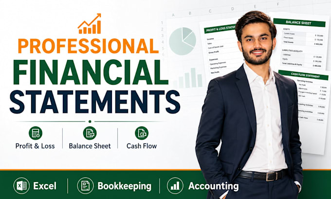 prepare financial statements, profit and loss, balance sheet and cash flow