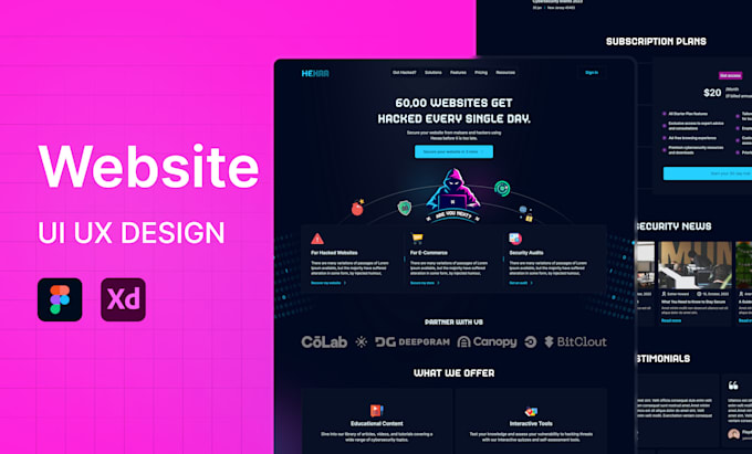 do ui ux landing page website design webpages in figma