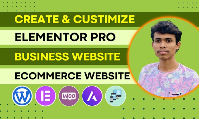 customize ecommerce website, responsive website, using elementor pro