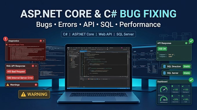 develop and fix web application for you in asp dot net core