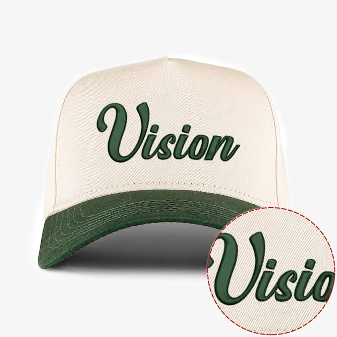do professional embroidery of hat mockup