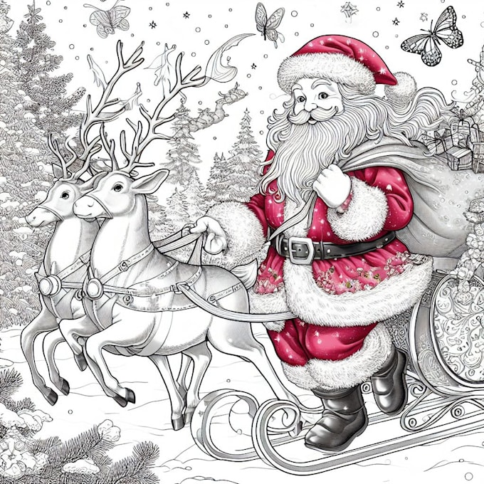 Create christmas coloring book - Create Christmas Coloring Book Pages For Children And Adults 