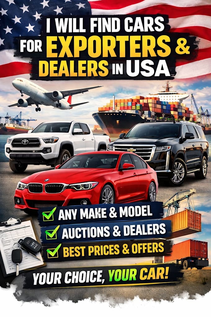 find cars in USA for exporters and dealers