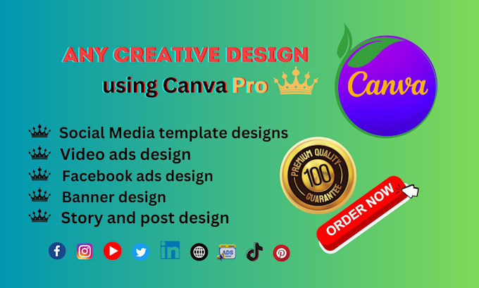 any creative design using canva pro