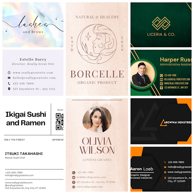 design modern business cards and digital networking cards