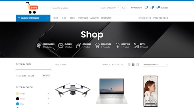 your e coomerce site or blog site in wordpress