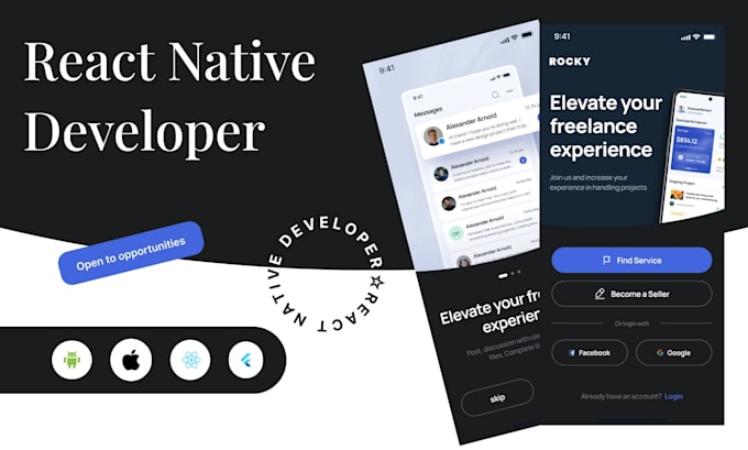 convert figma or xd design to react native mobile app