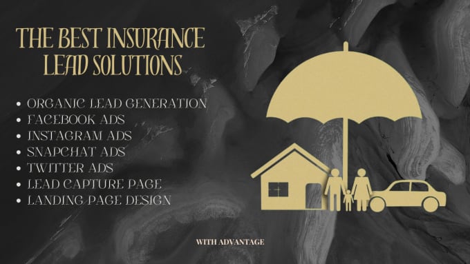 I will do insurance lead generation, insurance facebook ads, insurance landing page