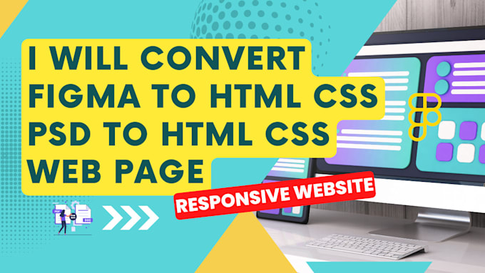 convert figma to html css psd to html css web page