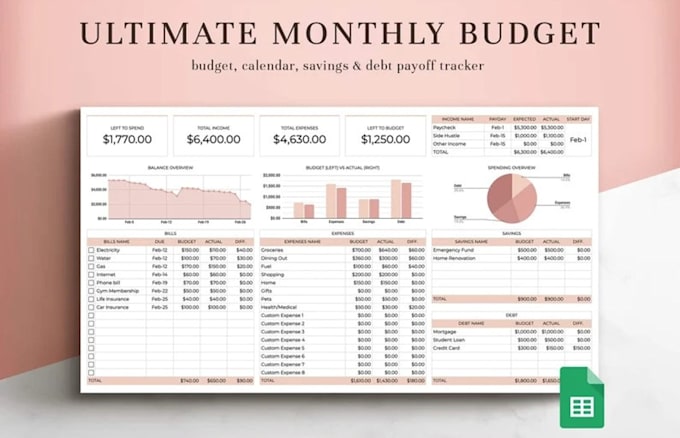 design and create google sheet templates for etsy store