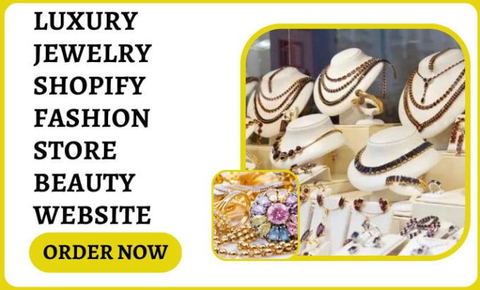 I will design luxury jewelry shopify fashion store beauty website jewelry dropshipping