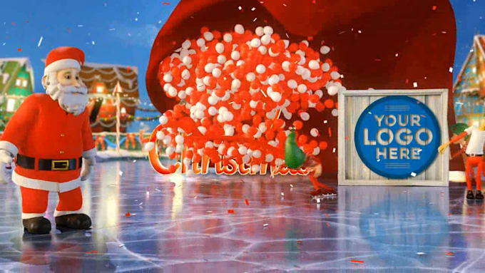 customize new christmas greetings intro video