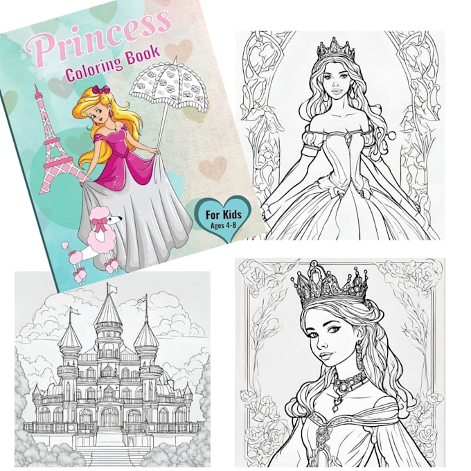 design a colouring book for childrens