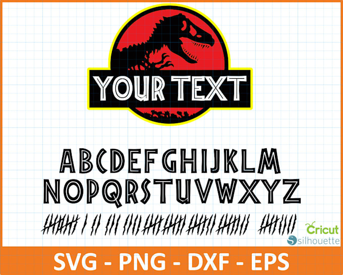 make custom personalized jurassic park theme sign logo svg,png,dxf,eps,cricut