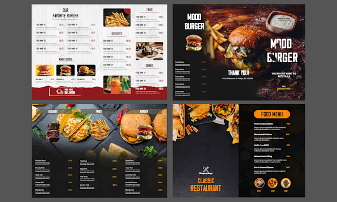 Create a tempting fast food menu design for your business by Idscript ...