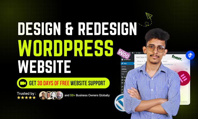 design redesign wordpress business website, build wordpress website development