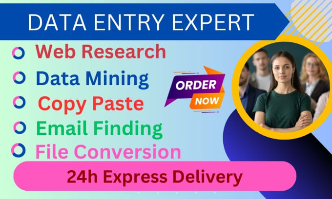 Do data entry web research lead generation email finding file ...