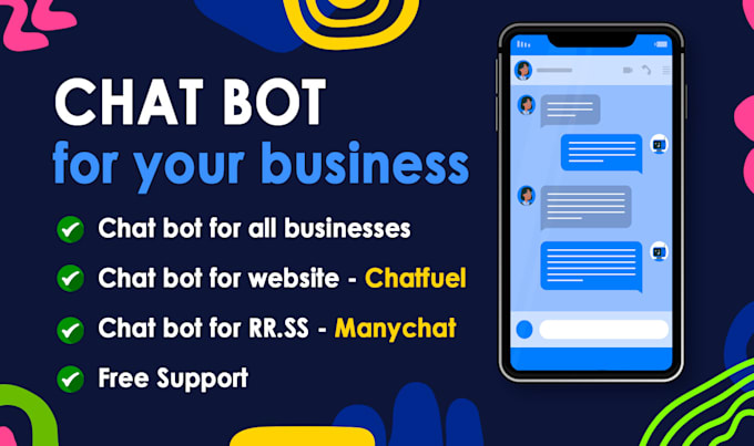 create chatbot for social media platforms, website using manychat,chatfuel,tidio
