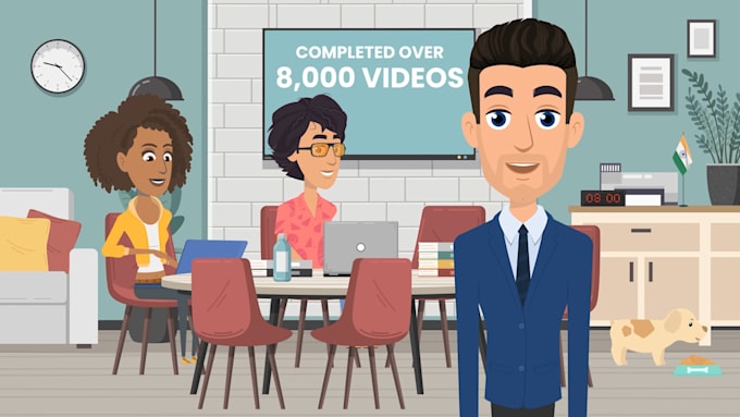 create a 2d animated explainer video