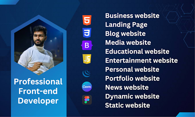 Front end developer, html css bootstrap javascript jquery website ...