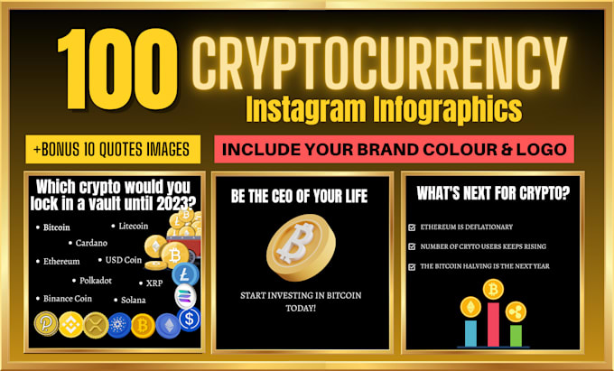 create engaging cryptocurrency and bitcoin infographics for instagram