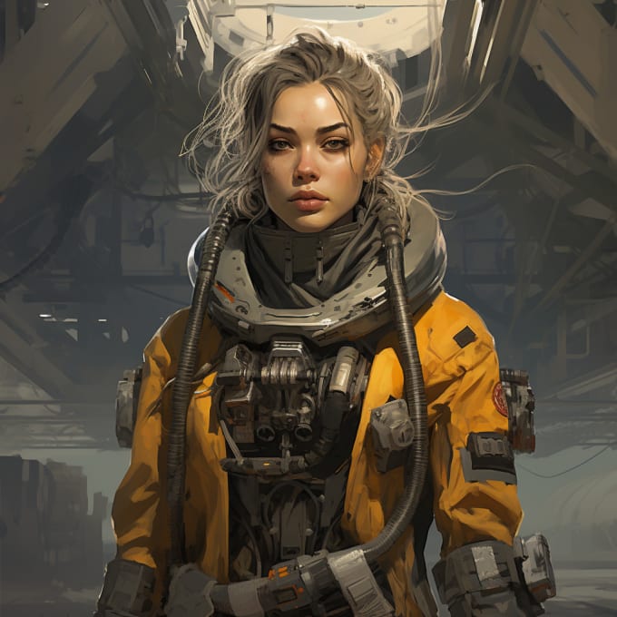 Draw sci fi art and sci fi character for you by Paddlestack Fiverr