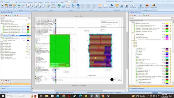 do professional flooring takeoff, cost estimation