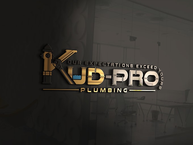 design plumbing, real estate, gutter, hvac logo