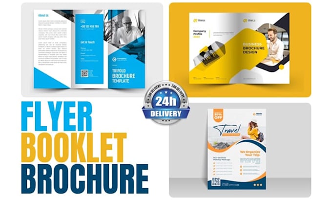 create company trifold brochure, business flyer and booklet design