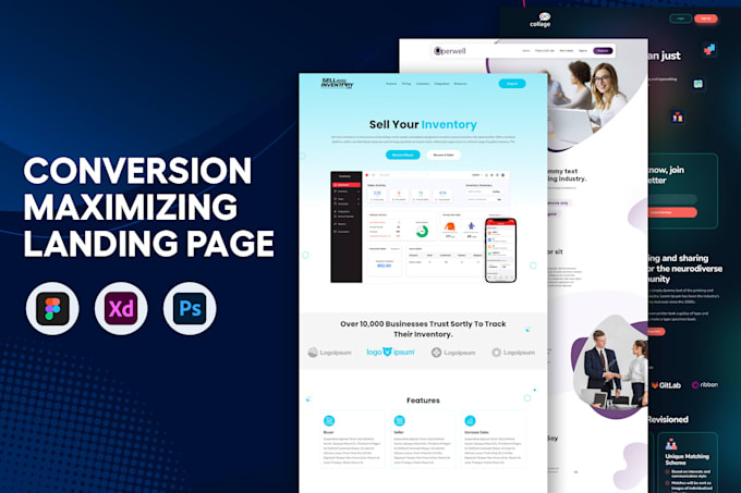 Create a high converting landing page that is fully custom and ...