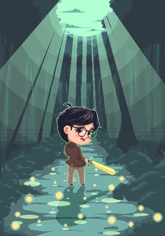 draw pixel art illustration for you
