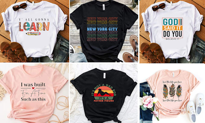 design custom typography t shirt