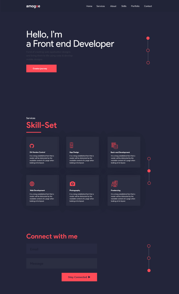 Do frontend web development in html css javascript by Alaina2019 | Fiverr