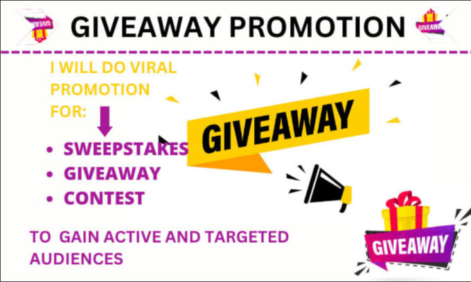 I will do giveaway promotion, black friday promotion, sweepstakes