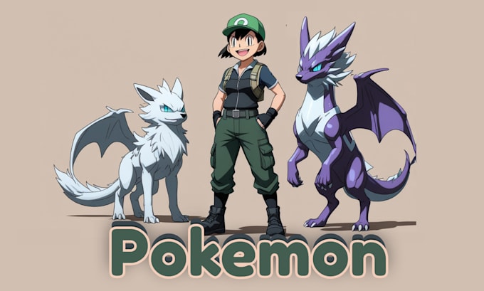 draw custom pokémon art, trainers, or fakemon in unique 2d style