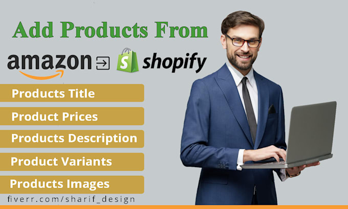add products from amazon to shopify with variants