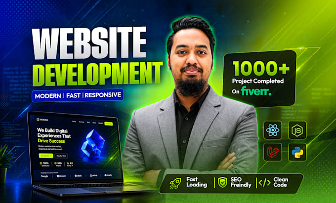 design redesign wordpress website, website development as full stack developer